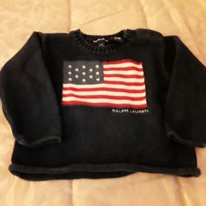 Patriotic sweater by Ralph Lauren, size 12-24 mos.